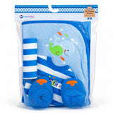 SET MI PRIMER REGALO E-40041 SET DE BAÑO TOALLA, BABERO, ZAPATINES Y FACIALES BASICO