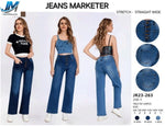 PANTALON JEANS MARKETER JR23-263 PANTALON WIDE STRETCH DAMA