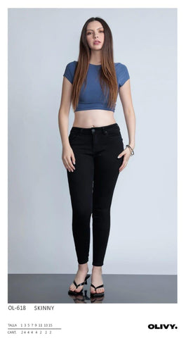 PANTALON OLIVY OL-618 PANTALON SKINNY DAMA