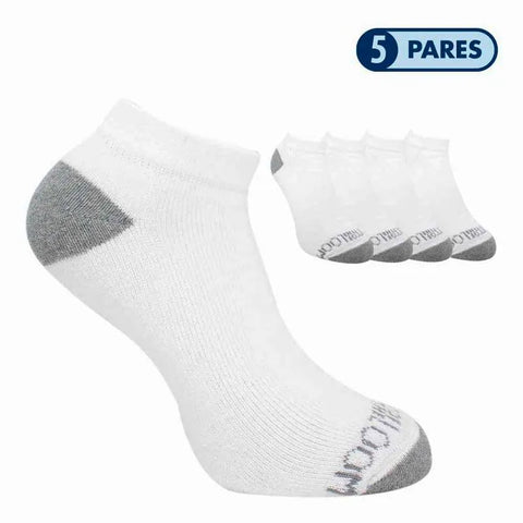 TINES FRUIT OF THE LOOM C7241 TIN ANKLE CAB UNI BLANCO P/T JASPE PAQ 5