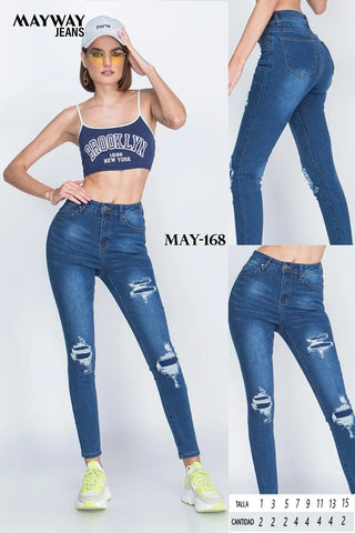 PANTALON MAYWAY MAY-168 PANTALON SKINNY DAMA ROTO