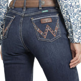 PANTALON WRANGLER 112373580 JEANS HIGH RISE CORTE BOTA BORDADO DAMA