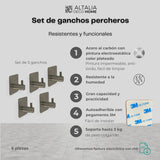 GANCHO ALTALIA-DECO-HOME ADG001S SET GANCHO TOALLERO