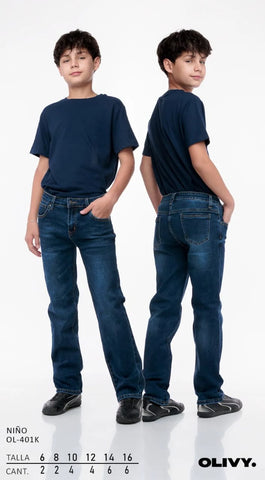 PANTALON OLIVY OL-401K PANTALON RECTO NIÑO
