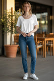 BLUSA LONDON FASHION 04-26 BLUSA ESCOTE REDONDO LICKRA PREMIUM