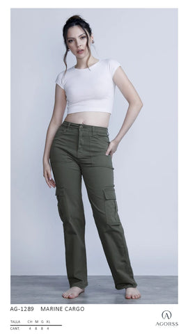 PANTALON AGORSS - ARGOSS AG-1289 PANTALON MARINE CARGO DAMA
