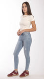PANTALON BALAM BL7162 PANTALON HIGH RISE SKINNY DAMA RASPADO