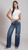 PANTALON BALAM BL7592 PANTALON WIDE LEG ROTO DAMA