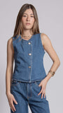 CHALECO BALAM BL7432 CHALECO MEZCLILLA DAMA