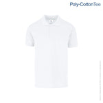 C0550 BLANCOS CH-EG PLAYERA RIPO POLO PIQUE PARA CABALLERO 215 GR/M2 PIQUE 50% ALGODON 50% POLIESTER