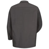 CAMISA RED KAP SP14GY MENS LS GREY POPLIN WORK SHIRT