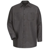 CAMISA RED KAP SP14GY MENS LS GREY POPLIN WORK SHIRT