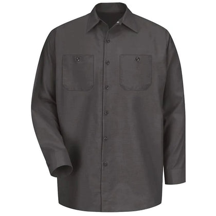 CAMISA RED KAP SP14GY MENS LS GREY POPLIN WORK SHIRT