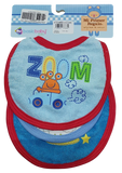 BABERO MI PRIMER REGALO E-50008-1 BABEROS 3 PACK CHICOS TOALLA CON HULE BASICO
