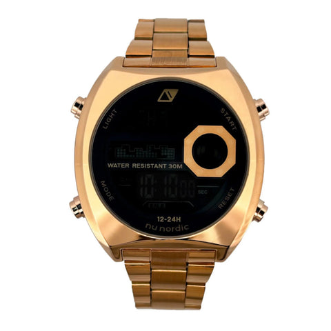 RELOJ NUNORDIC INU200177 Reloj Nu Nordic Digital con Correa de Metal Color Dorado para Hombre