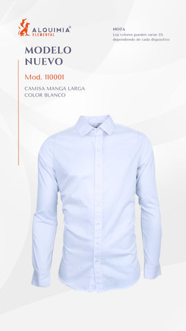 CAMISA ALQUIMIA 110001 CAMISA LISA SIN BOLSAS ML