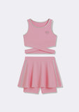 CONJUNTO DEPORTIVO 13528 CONJUNTO BLUSA SM FALDA SHORT NIÑA
