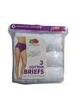 PANTALETA FRUIT OF THE LOOM 3DBRIWM PANTALETA COMPLETA BRIEFS WHITE 3 PK