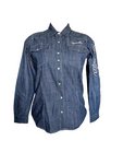 CAMISA WRANGLER 112360521 CAMISA BLUSA MEZCLILLA DAMA BASICA