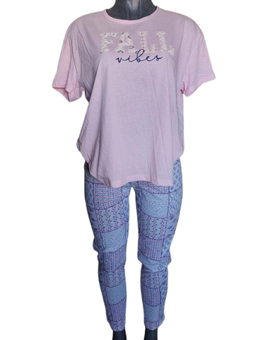 PIJAMA TOPS&BOTTOMS 24450 T&B DAM OI24 BF MC/PANTALON