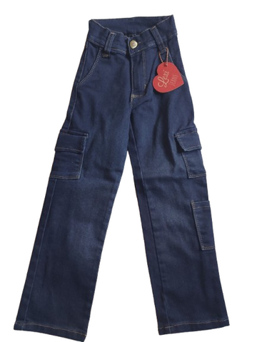 PANTALON LEXI JEANS PN4022 - PN4019 PANTALON CARGO NIÑA BASICO