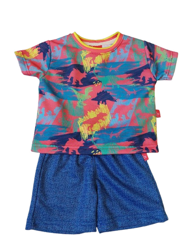 CONJUNTO MIKY 119809 CONJUNTO PLAYERA SHORT BEBE