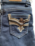 PANTALON YOLOSMI 13202 PANTALON VAQUERO CAMPANA BORDADO NIÑA
