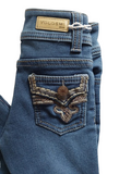 PANTALON YOLOSMI 13206 PANTALON VAQUERO CAMPANA BORDADO NIÑA