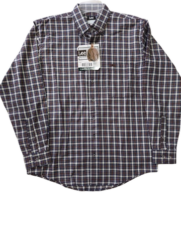 CAMISA LEE 112374515 CAMISA ML CLASICA BOTTON DOWN CUADROS TWILL