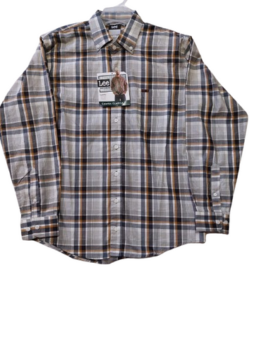CAMISA LEE 112374484 CAMISA ML CLASICA BOTTON DOWN CUADROS TWILL