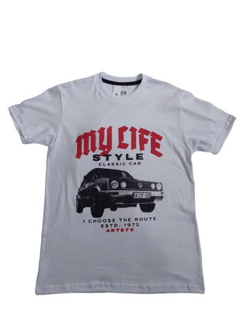 PLAYERA ARTE72 ADU25030 MY LIFE CAR PLAYERA CR MC CAB