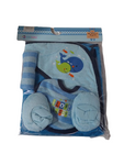 SET MI PRIMER REGALO E-40041 SET DE BAÑO TOALLA, BABERO, ZAPATINES Y FACIALES BASICO