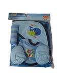 SET MI PRIMER REGALO E-40041 SET DE BAÑO TOALLA, BABERO, ZAPATINES Y FACIALES BASICO