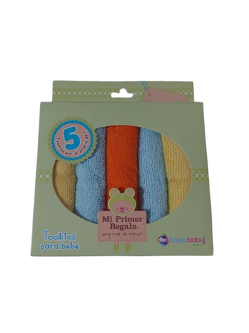 TOALLITAS MI PRIMER REGALO E-40057 TOALLITAS FACIALES 5 PACK BASICO