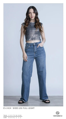 PANTALON ESTUDIOS ES-2424 PANTALON WIDE LEG FULL LEGHT DAMA