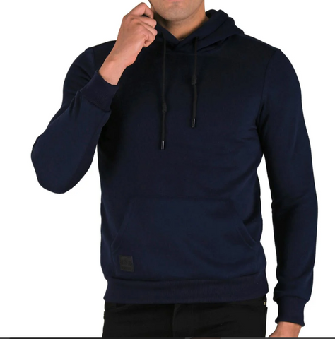 SUDADERA GIOVANNI GALI DAVE AZUL MARINO BMM25991 SUDADERA CERRADA CANGURERA GORRO