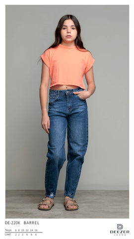 PANTALON DEEZER DE-220K PANTALON BARREL NIÑA