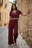 COORDINADO YIMAI MIS00122 CONJUNTO TEJIDO BLUSA PANTALON DAMA
