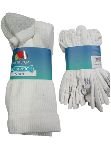 CALCETA FRUIT OF THE LOOM C7244 CALCETA CORTA CAB UNI BLANCO P/T JASPE PAQ 5