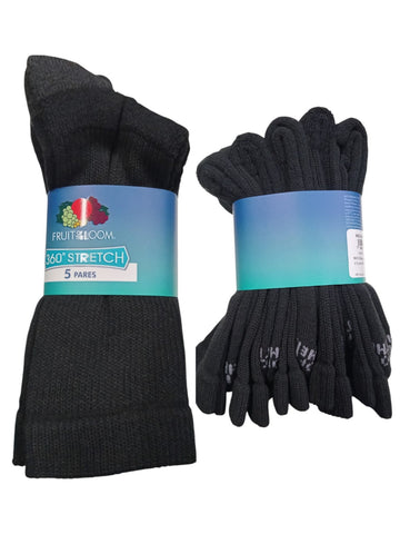 CALCETA FRUIT OF THE LOOM C7247 CALCETA CORTA CAB UNI NEGRO P/T OXFORD PAQ 5