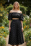 CONJUNTO YIMAI JH8360 CONJUNTO BLUSA FALDA LARGA DAMA