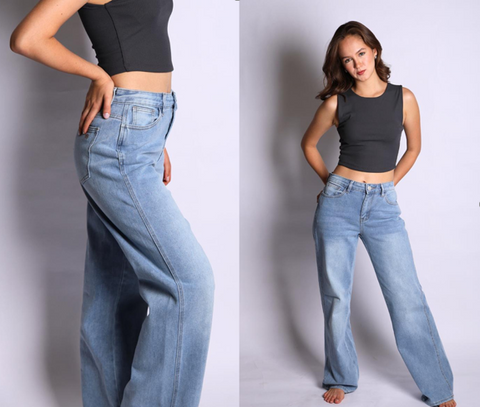 PANTALON DOUX DXD0296 PANTALON TIPO ENCAJE WIDE LEG