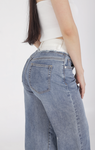 PANTALON DOUX DXD0443 PANTALON PRETINA BLANCA WIDE LEG