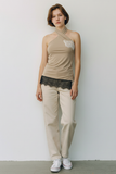 BLUSA LONDON FASHION 119-26 BLUSA STRAPPLE 1 HOMBREO ENCAJE DAMA
