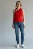 BLUSA LONDON FASHION 97-26 BLUSA ESCOTADA SIN MANGAS DAMA