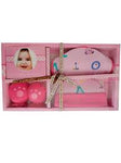 SET MI PRIMER REGALO E-70504 SET DE REGALO BABERO GORRO Y MANOPLAS BASICO