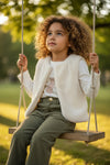 CONJUNTO TELITAS KIDS 210 3 PZAS PANTALON CAMPANA PLAYERA ML CHALECO INFANTIL