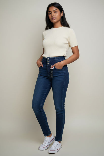 PANTALON LEXI JEANS PD1176 PANTALON COLOMBIANO DAMA SIN BOLSA