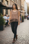 BLUSA LONDON FASHION 86-25 BLUSA CON FELCOS SIN MANGAS