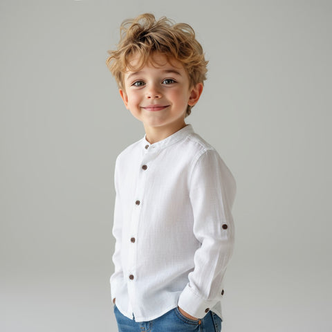 CAMISA KRACTO CROSS CAMISA NIÑO CUELLO MAO ML